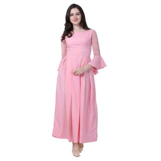 Brahmani Creation Women's A-Line Maxi Dress at Rs.499